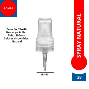 BOMBA SPRAY NATURAL 28/410